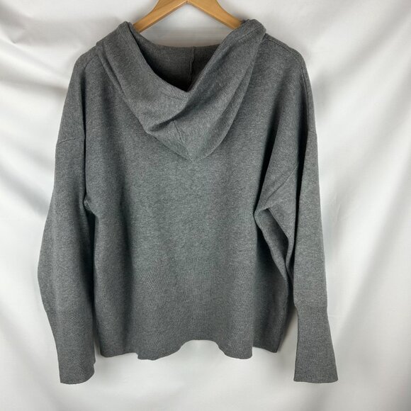 A New Day Cozy Knit Soft Women's Hoodie Sweatshirt Sweater Gray Sz: XL - Picture 3 of 10